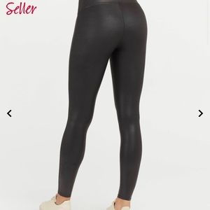 SPANX FAUX LEATHER LEGGINGS